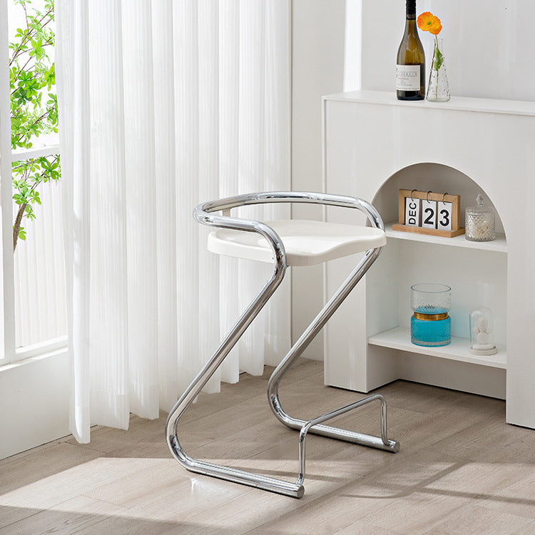 Tabouret de bar contemporain en fer ABS nordique géométrique sans dossier ni accoudoirs pour salle à manger 
