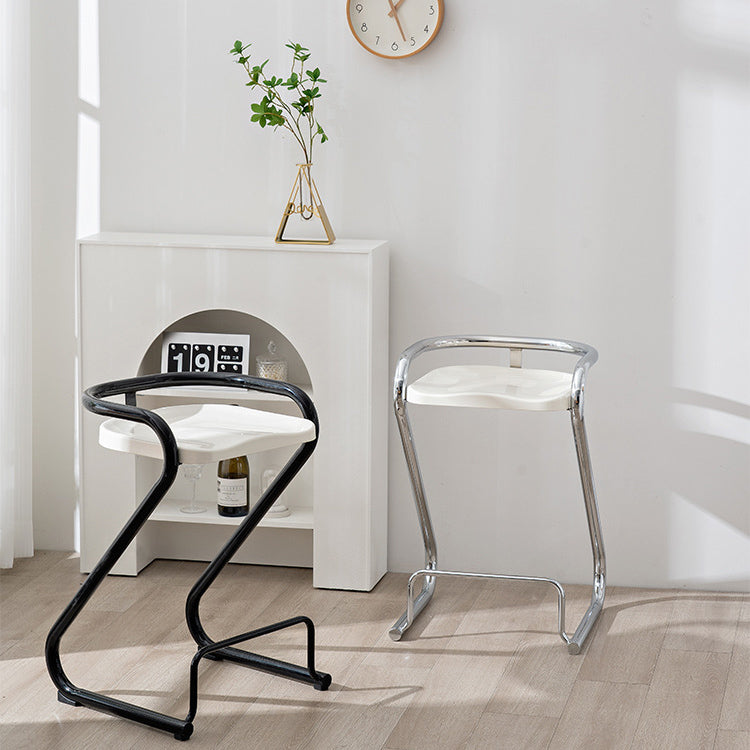 Tabouret de bar contemporain en fer ABS nordique géométrique sans dossier ni accoudoirs pour salle à manger 