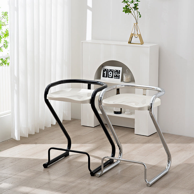 Tabouret de bar contemporain en fer ABS nordique géométrique sans dossier ni accoudoirs pour salle à manger 