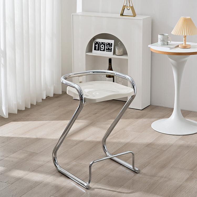 Tabouret de bar contemporain en fer ABS nordique géométrique sans dossier ni accoudoirs pour salle à manger 