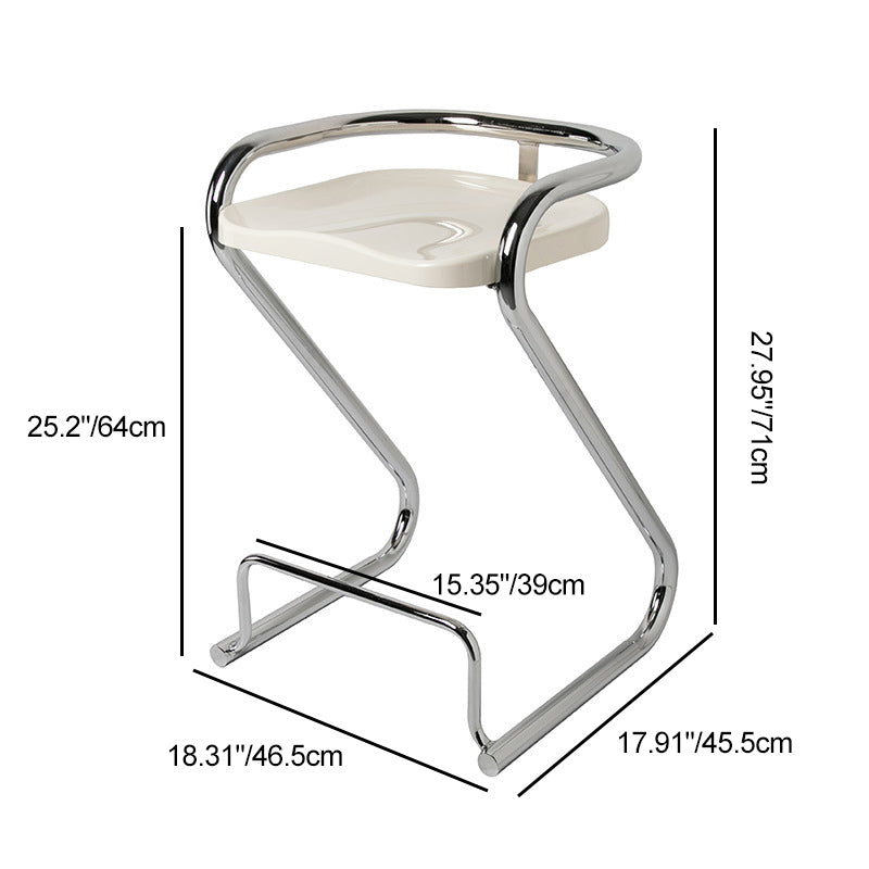 Tabouret de bar contemporain en fer ABS nordique géométrique sans dossier ni accoudoirs pour salle à manger 