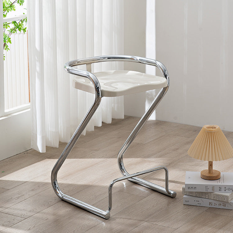 Tabouret de bar contemporain en fer ABS nordique géométrique sans dossier ni accoudoirs pour salle à manger 
