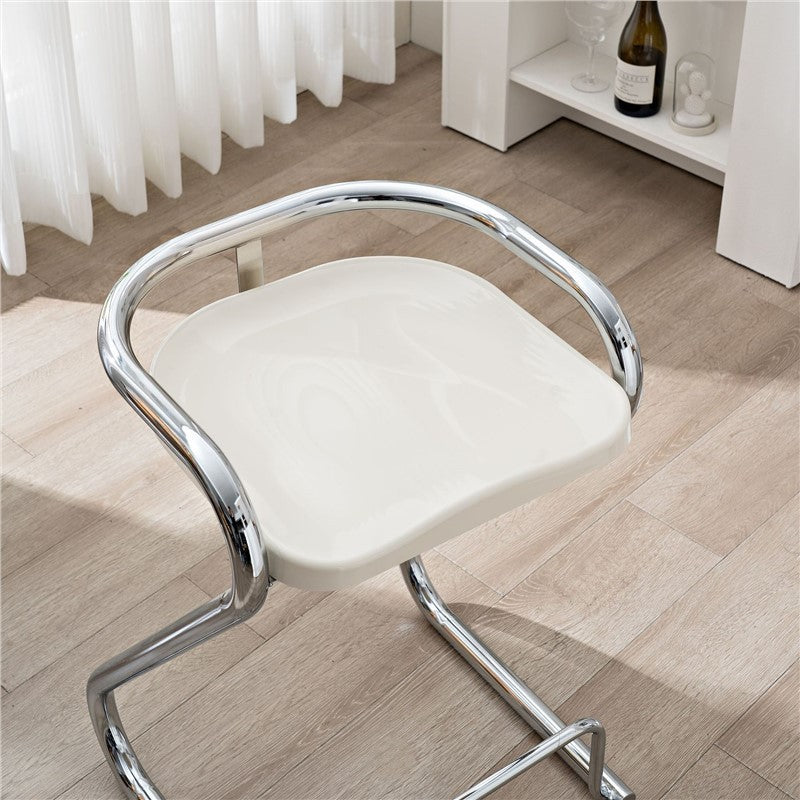 Tabouret de bar contemporain en fer ABS nordique géométrique sans dossier ni accoudoirs pour salle à manger 