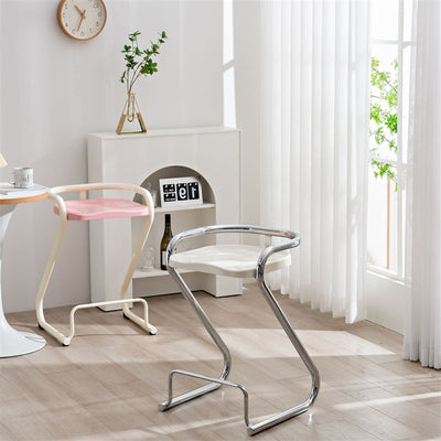 Tabouret de bar contemporain en fer ABS nordique géométrique sans dossier ni accoudoirs pour salle à manger 