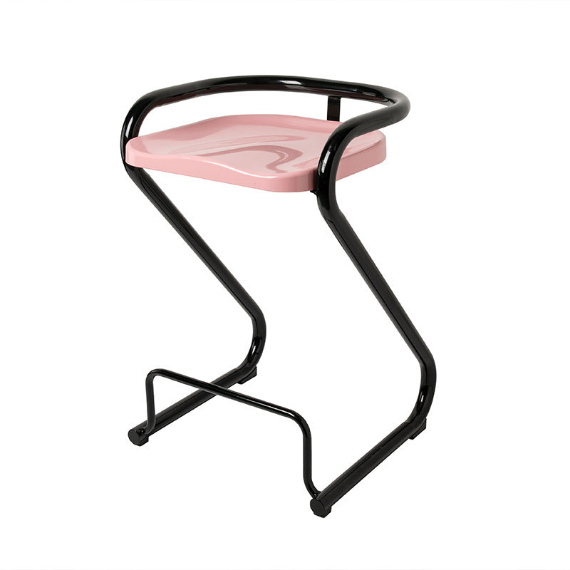 Tabouret de bar contemporain en fer ABS nordique géométrique sans dossier ni accoudoirs pour salle à manger 
