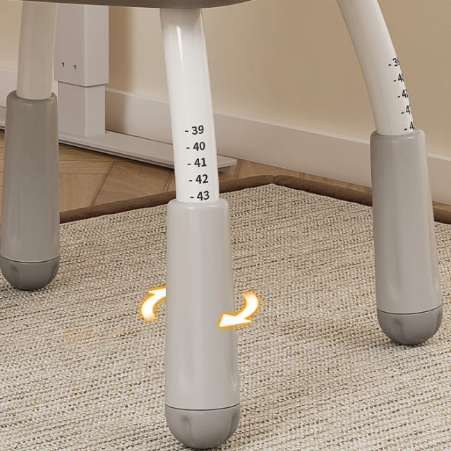 Zeitgenössischer nordischer Leder-Nylon-Silikon-Schreibtischstuhl mit Rückenlehne und Armlehne für das Homeoffice 