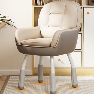 Zeitgenössischer nordischer Leder-Nylon-Silikon-Schreibtischstuhl mit Rückenlehne und Armlehne für das Homeoffice 