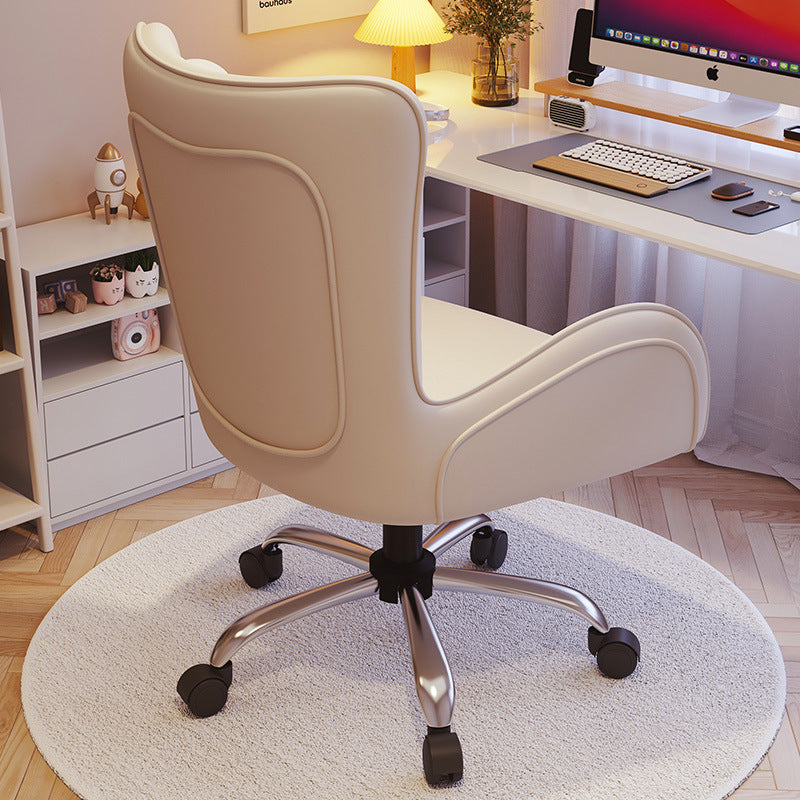 Moderne Einfachheit Leder Eisen Schreibtischstuhl Rückenlehne Armlehne Für Zuhause Büro 