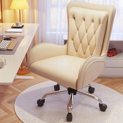 Moderne Einfachheit Leder Eisen Schreibtischstuhl Rückenlehne Armlehne Für Zuhause Büro 