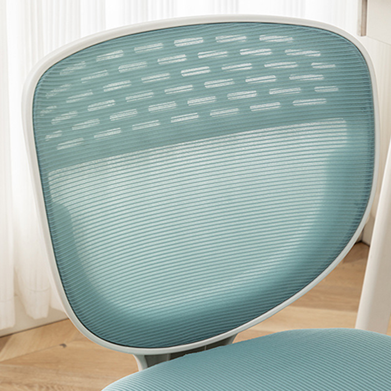 Simplicité Contemporaine Dossier De Chaise De Bureau En Nylon À Mailles En Plastique Sans Accoudoirs Pour Bureau À Domicile 