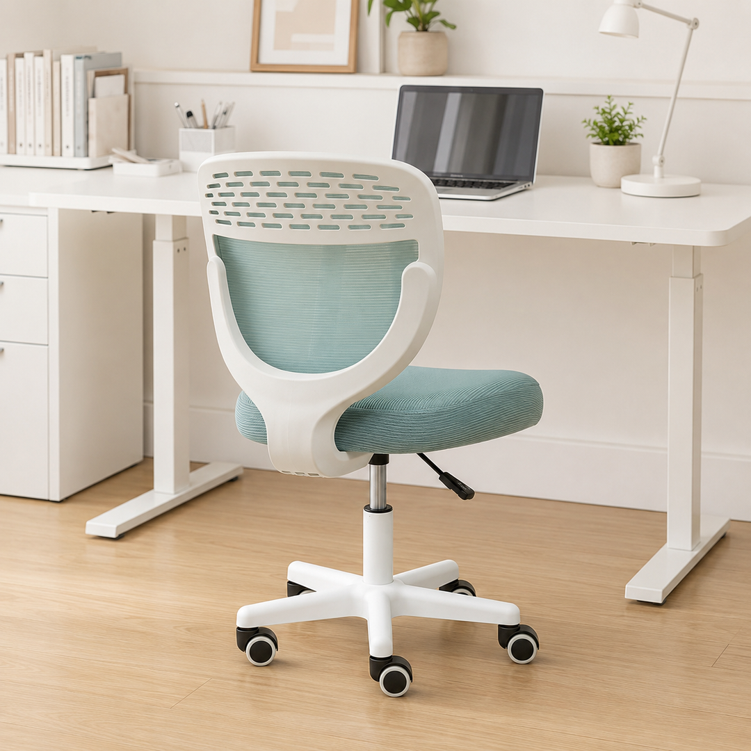 Simplicité Contemporaine Dossier De Chaise De Bureau En Nylon À Mailles En Plastique Sans Accoudoirs Pour Bureau À Domicile 