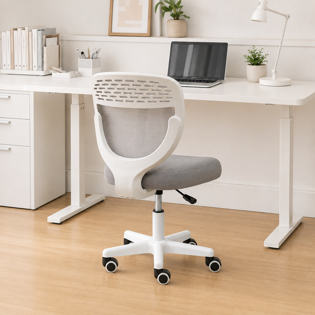 Simplicité Contemporaine Dossier De Chaise De Bureau En Nylon À Mailles En Plastique Sans Accoudoirs Pour Bureau À Domicile 