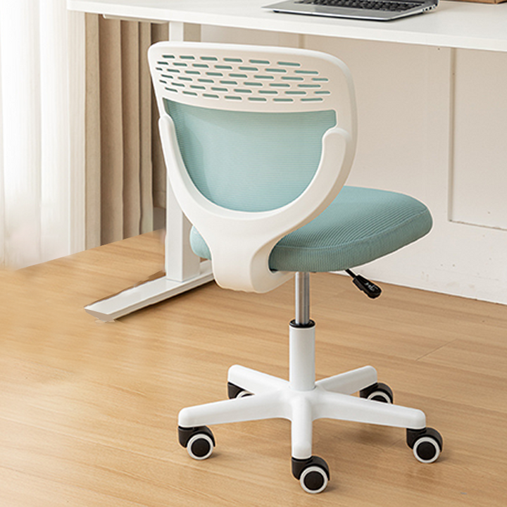 Simplicité Contemporaine Dossier De Chaise De Bureau En Nylon À Mailles En Plastique Sans Accoudoirs Pour Bureau À Domicile 