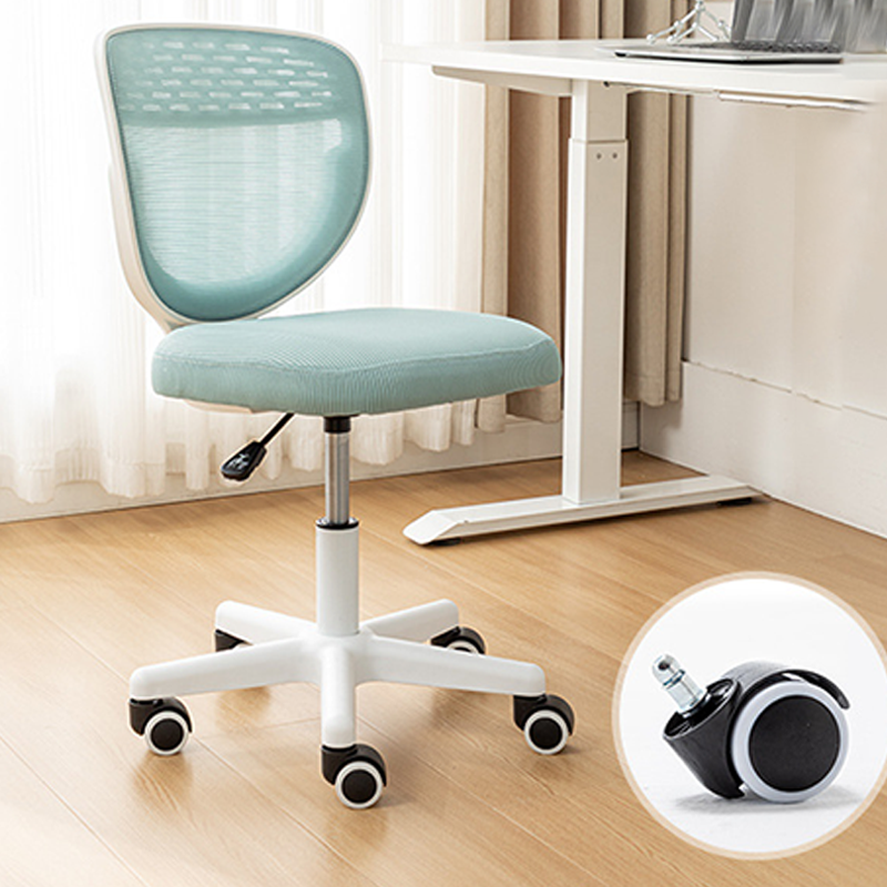 Simplicité Contemporaine Dossier De Chaise De Bureau En Nylon À Mailles En Plastique Sans Accoudoirs Pour Bureau À Domicile 