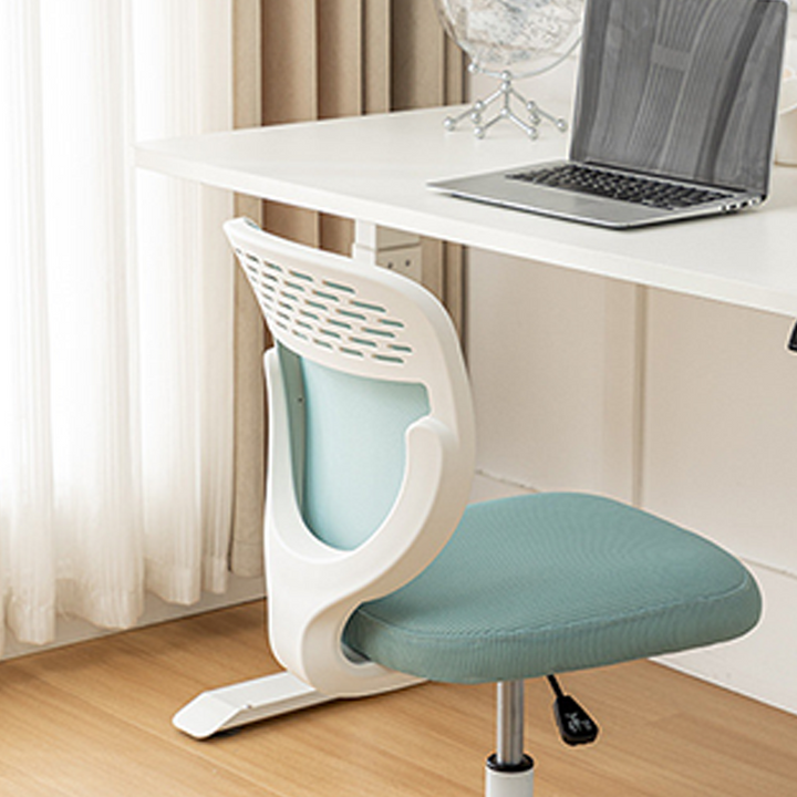 Simplicité Contemporaine Dossier De Chaise De Bureau En Nylon À Mailles En Plastique Sans Accoudoirs Pour Bureau À Domicile 