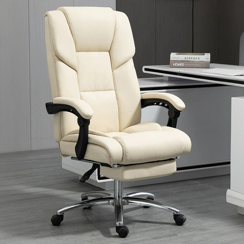 Contemporary Scandinavian Aluminum Alloy Plastic PU Desk Chair Backrest Armrest Footrest For Home Office