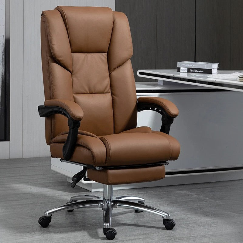Contemporary Scandinavian Aluminum Alloy Plastic PU Desk Chair Backrest Armrest Footrest For Home Office