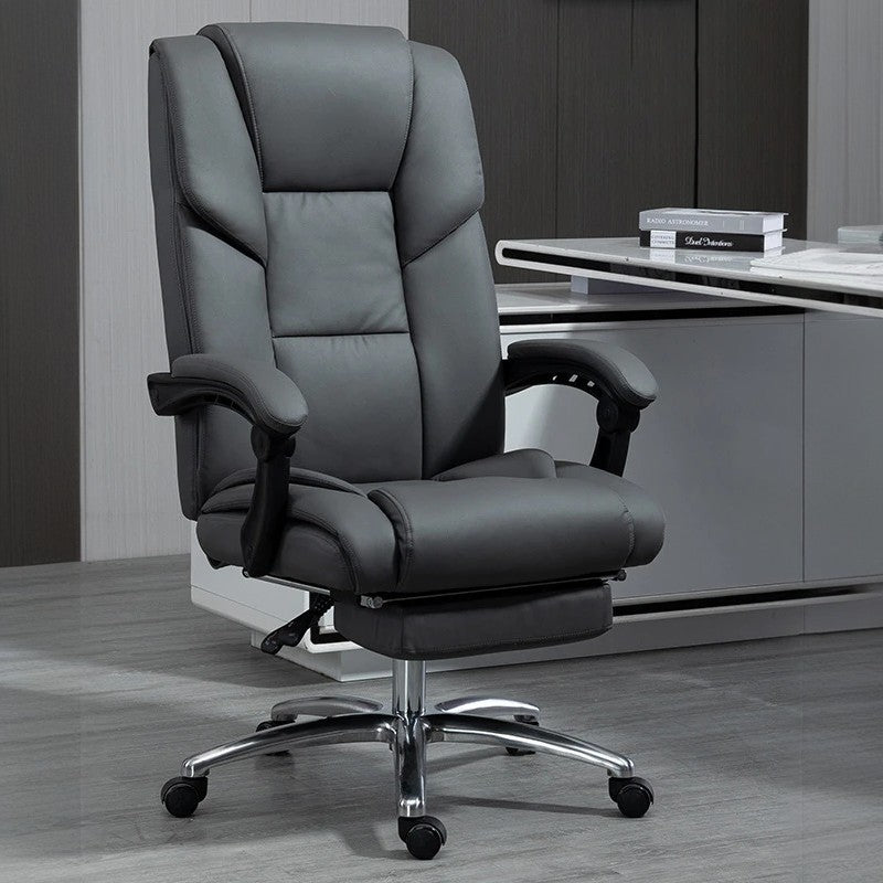Contemporary Scandinavian Aluminum Alloy Plastic PU Desk Chair Backrest Armrest Footrest For Home Office