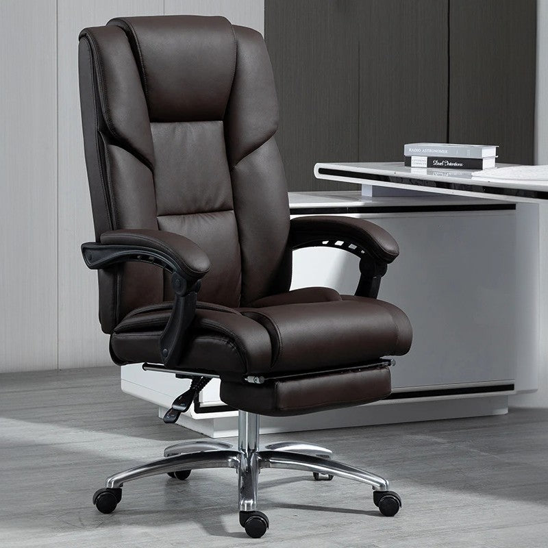 Contemporary Scandinavian Aluminum Alloy Plastic PU Desk Chair Backrest Armrest Footrest For Home Office