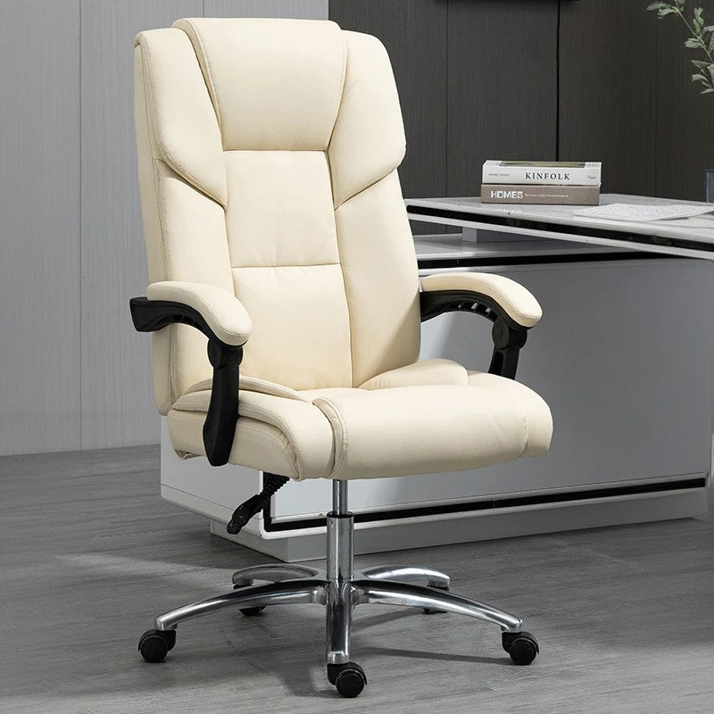 Contemporary Scandinavian Aluminum Alloy Plastic PU Desk Chair Backrest Armrest Footrest For Home Office