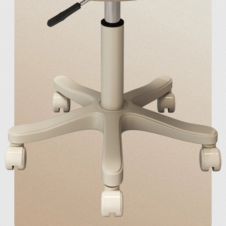 Tabouret de coiffeuse contemporain nordique rond en cuir nylon avec dossier sans accoudoirs pour chambre 