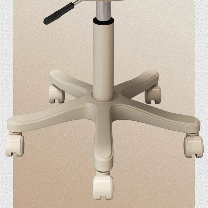 Tabouret de coiffeuse contemporain nordique rond en cuir nylon avec dossier sans accoudoirs pour chambre 