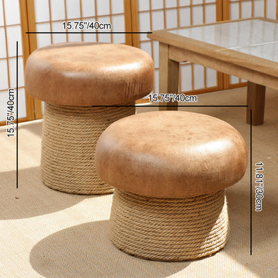 Zeitgenössischer kreativer Pilz-Fiberglas-Fußhocker ohne Rückenlehne und Armlehne für das Wohnzimmer 