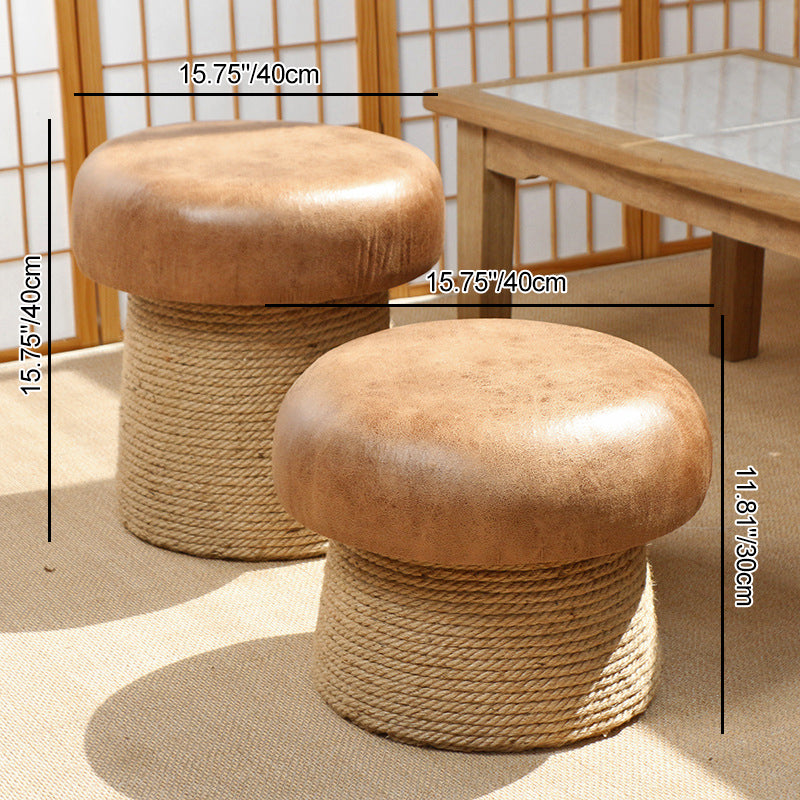 Zeitgenössischer kreativer Pilz-Fiberglas-Fußhocker ohne Rückenlehne und Armlehne für das Wohnzimmer 