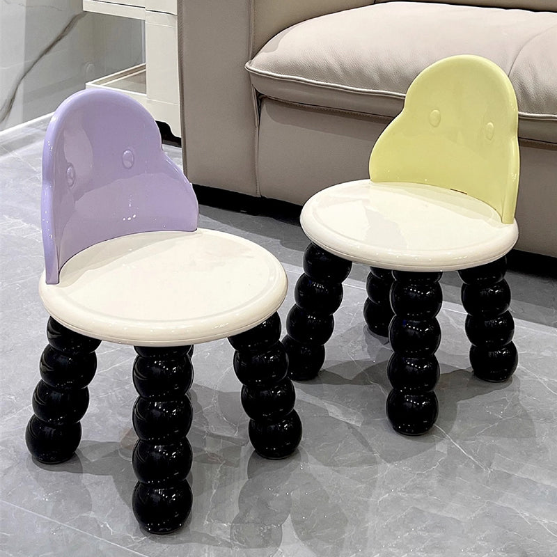 Contemporary Nordic Round Full PP Stool Backrest Armless For Living Room