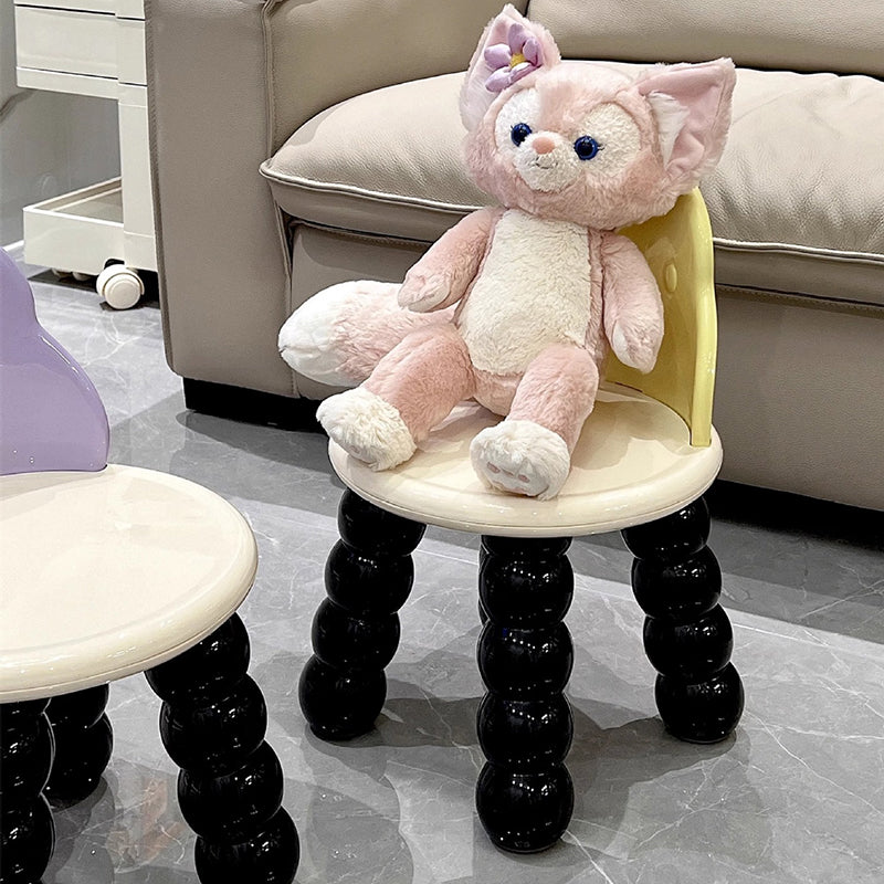Contemporary Nordic Round Full PP Stool Backrest Armless For Living Room