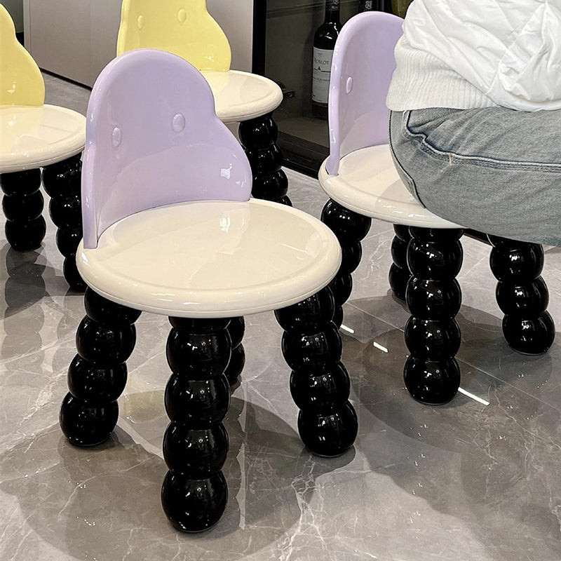 Contemporary Nordic Round Full PP Stool Backrest Armless For Living Room