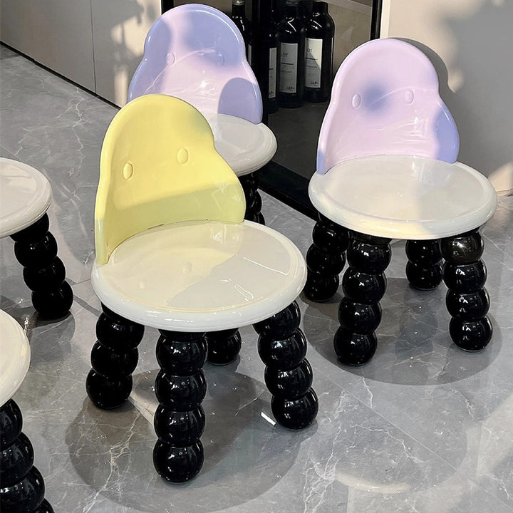 Contemporary Nordic Round Full PP Stool Backrest Armless For Living Room
