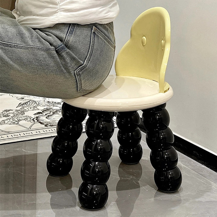 Contemporary Nordic Round Full PP Stool Backrest Armless For Living Room