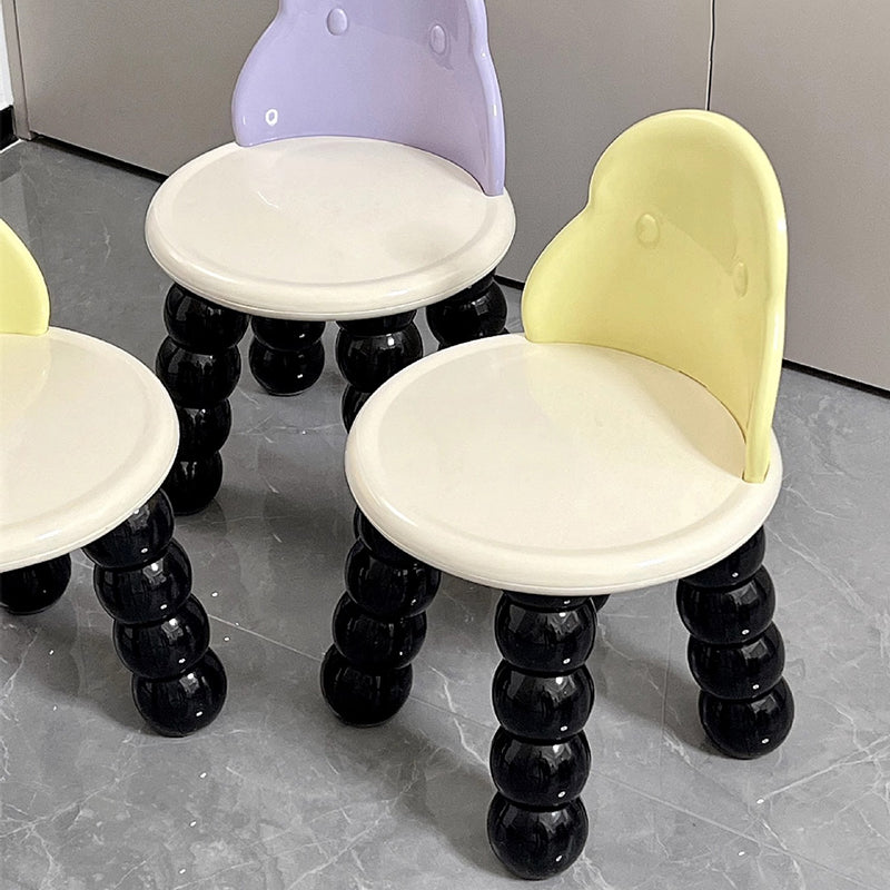Contemporary Nordic Round Full PP Stool Backrest Armless For Living Room