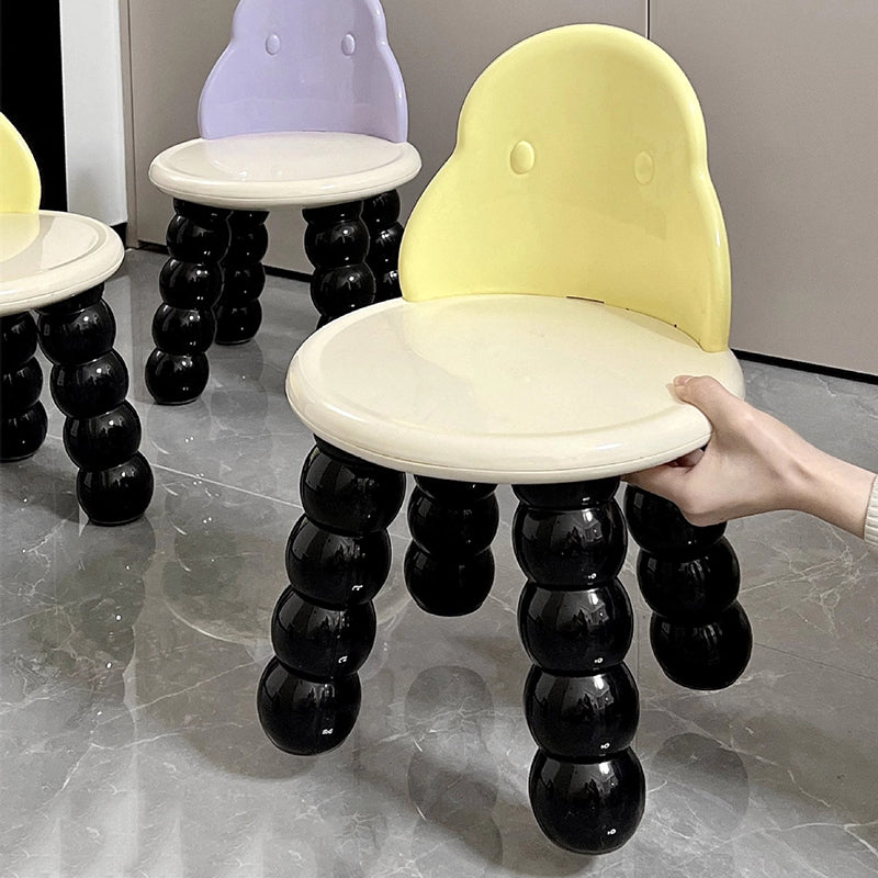 Contemporary Nordic Round Full PP Stool Backrest Armless For Living Room