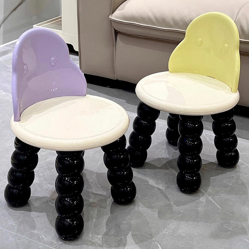Contemporary Nordic Round Full PP Stool Backrest Armless For Living Room