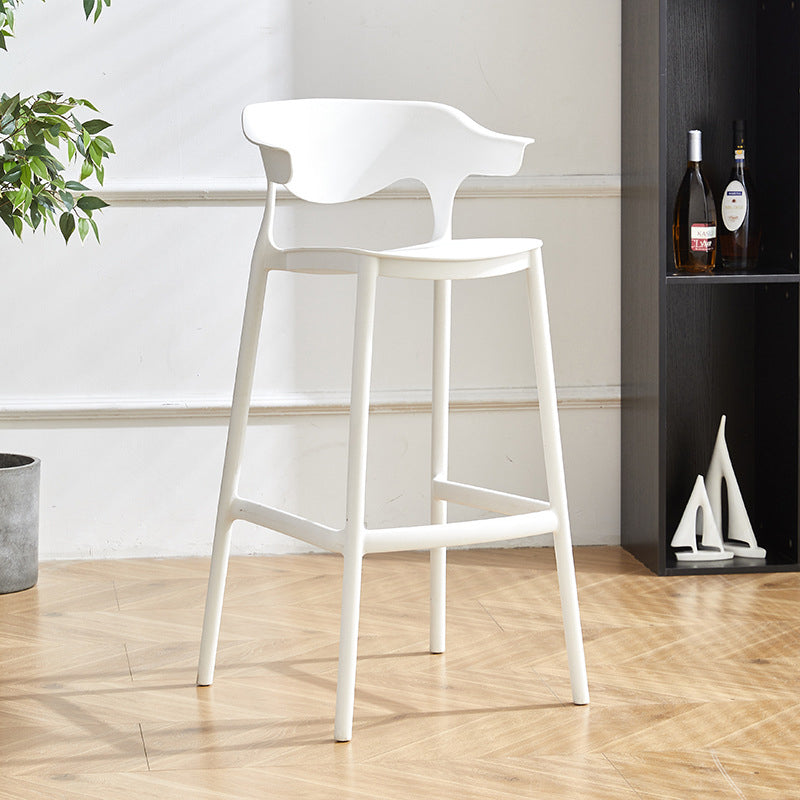 Zeitgenössischer industrieller Leder-Eisen-Barhocker mit Rückenlehne ohne Armlehnen für das Esszimmer 
