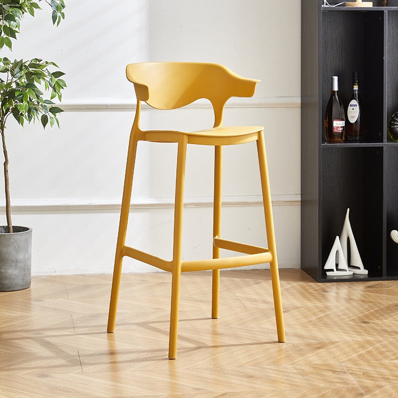 Zeitgenössischer industrieller Leder-Eisen-Barhocker mit Rückenlehne ohne Armlehnen für das Esszimmer 