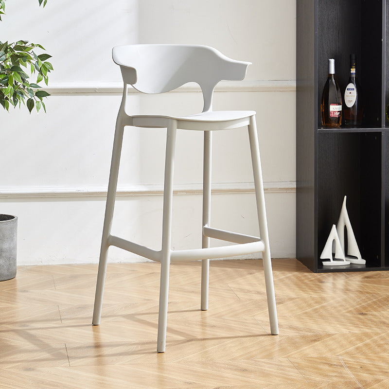 Zeitgenössischer industrieller Leder-Eisen-Barhocker mit Rückenlehne ohne Armlehnen für das Esszimmer 