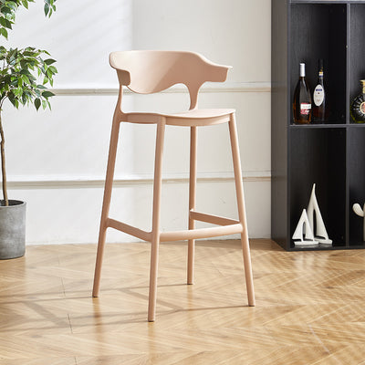 Zeitgenössischer industrieller Leder-Eisen-Barhocker mit Rückenlehne ohne Armlehnen für das Esszimmer 