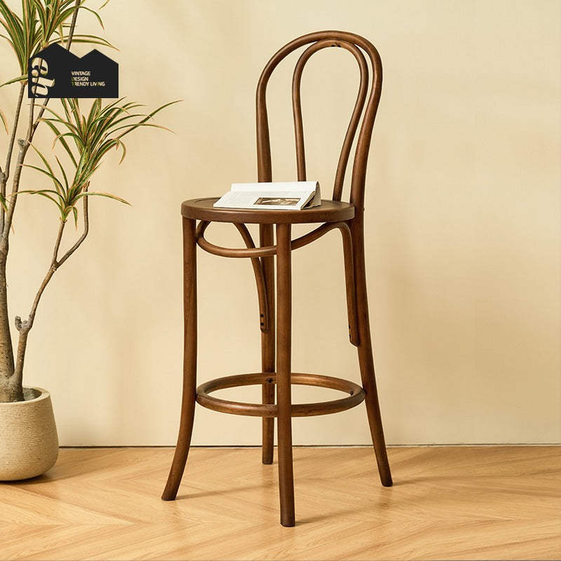 Zeitgenössischer industrieller Leder-Eisen-Barhocker mit Rückenlehne ohne Armlehnen für das Esszimmer 