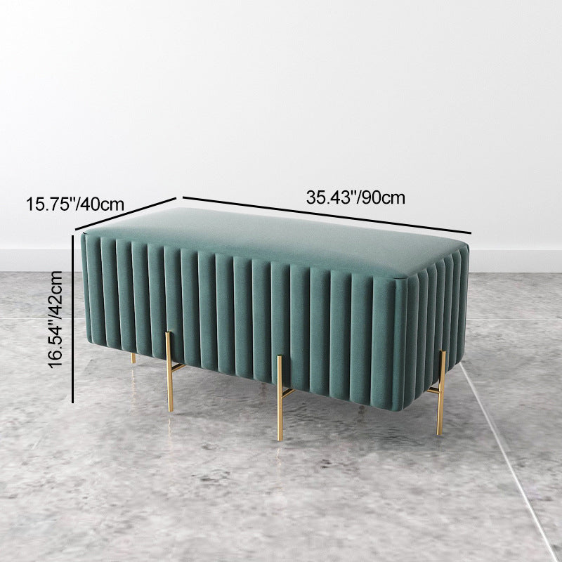 Zeitgenössischer nordischer quadratischer rechteckiger Würfel Eisen Flanellhocker ohne Rückenlehne und Armlehnen für das Wohnzimmer 
