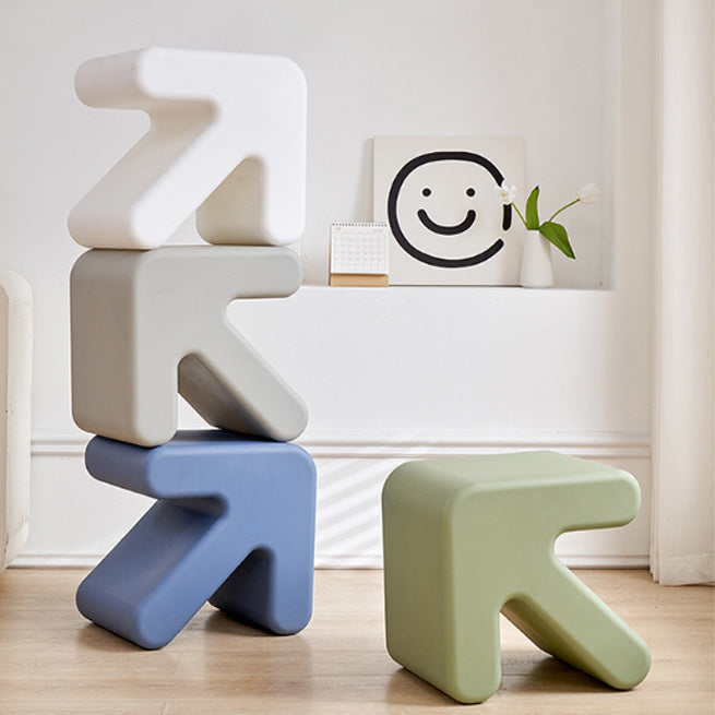 Contemporary Creative Arrow Full PE Footstool Backless Armless For Living Room