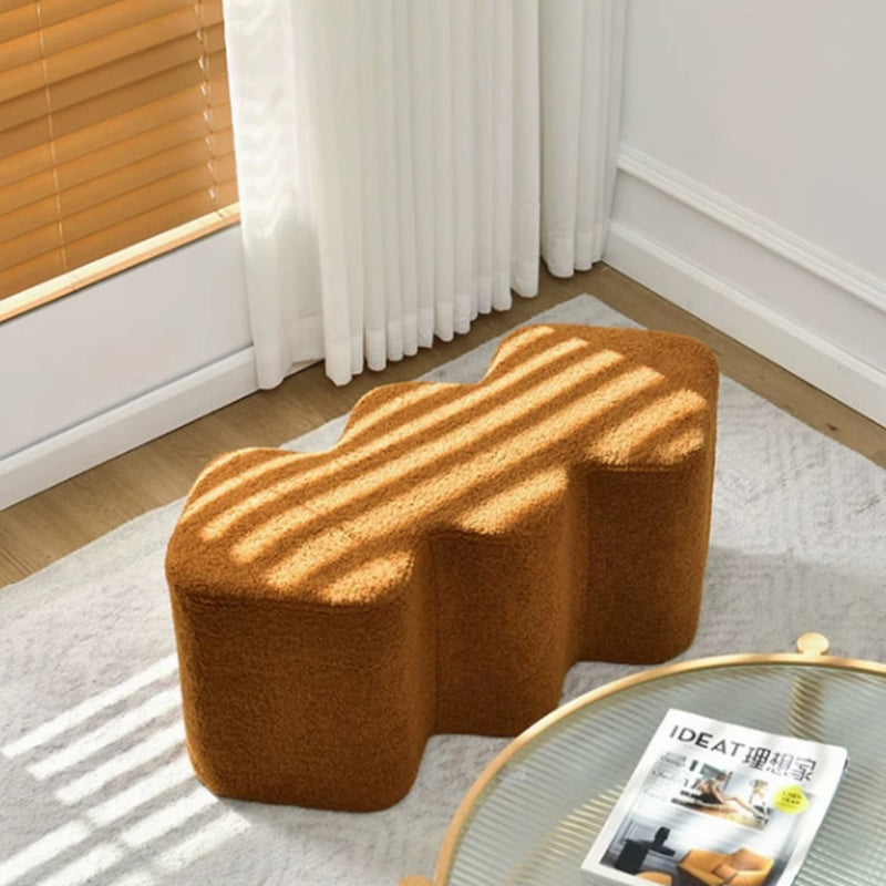 Taburete de pie sin respaldo ni brazos de fibra de vidrio con diseño contemporáneo y creativo para sala de estar 