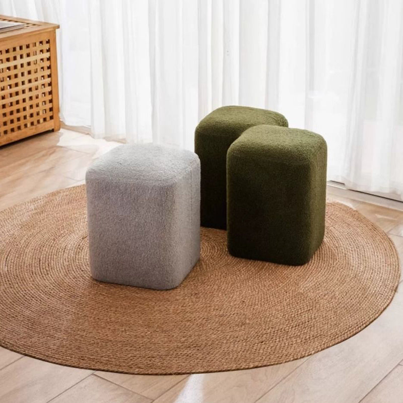 Taburete de pie sin respaldo ni brazos de fibra de vidrio con diseño contemporáneo y creativo para sala de estar 