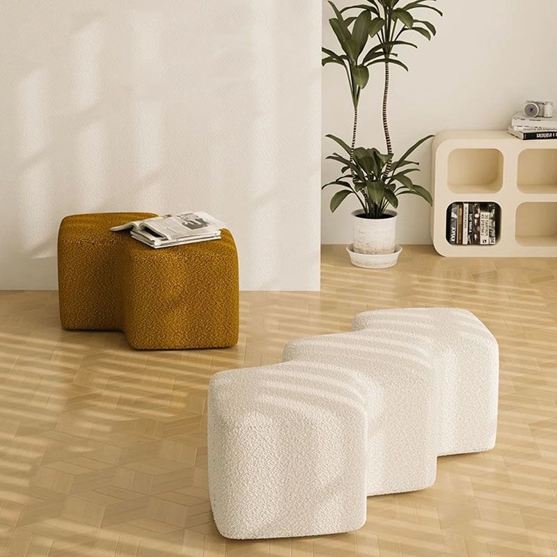 Taburete de pie sin respaldo ni brazos de fibra de vidrio con diseño contemporáneo y creativo para sala de estar 