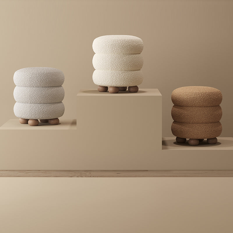 Taburete de pie sin respaldo ni brazos de fibra de vidrio con diseño contemporáneo y creativo para sala de estar 