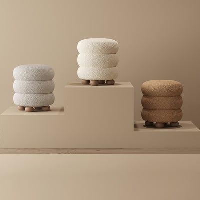 Taburete de pie sin respaldo ni brazos de fibra de vidrio con diseño contemporáneo y creativo para sala de estar 
