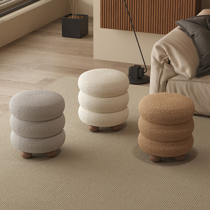 Taburete de pie sin respaldo ni brazos de fibra de vidrio con diseño contemporáneo y creativo para sala de estar 