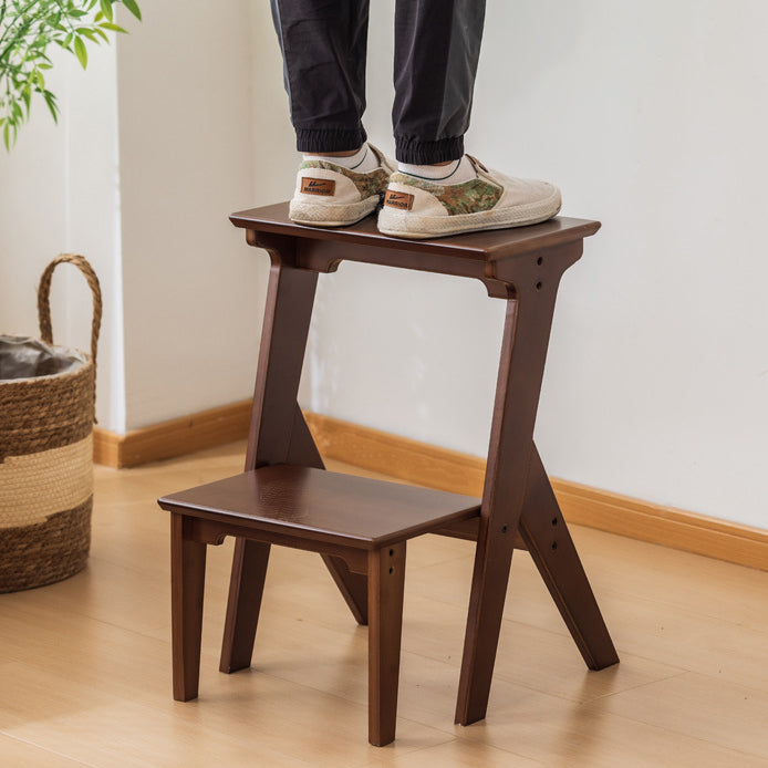 Zeitgenössische, schlichte, klappbare Bambus-Mehrzweckleiterstuhl ohne Rückenlehne und Armlehnen für das Wohnzimmer 